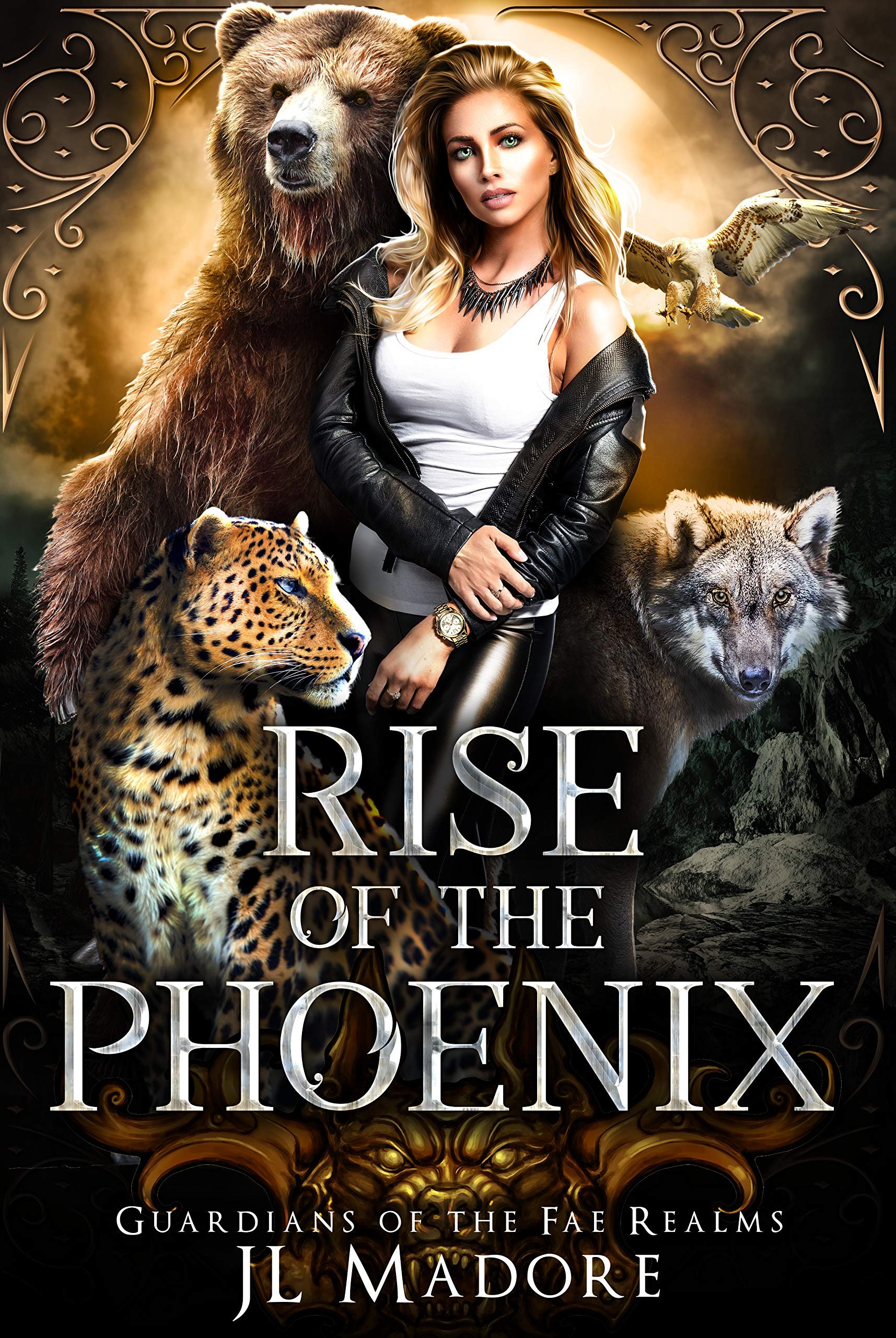 Rise of the Phoenix: A Shifter Reverse Harem Romance (Guardians of the Fae Realms Book 1) Cover
